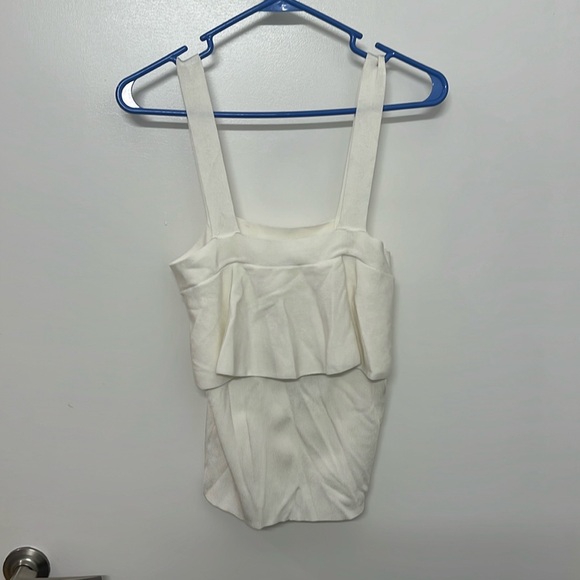 White tiered knit tank top Express size small NWT - Picture 1 of 3